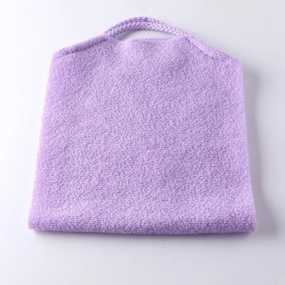 Handles Exfoliating Back Washers Scrub Double-sided Stretchable Backs Zpaxo Purple
