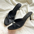 Fashion Round Toe Women's Thin Heel Sandals Flip Flops Slippers