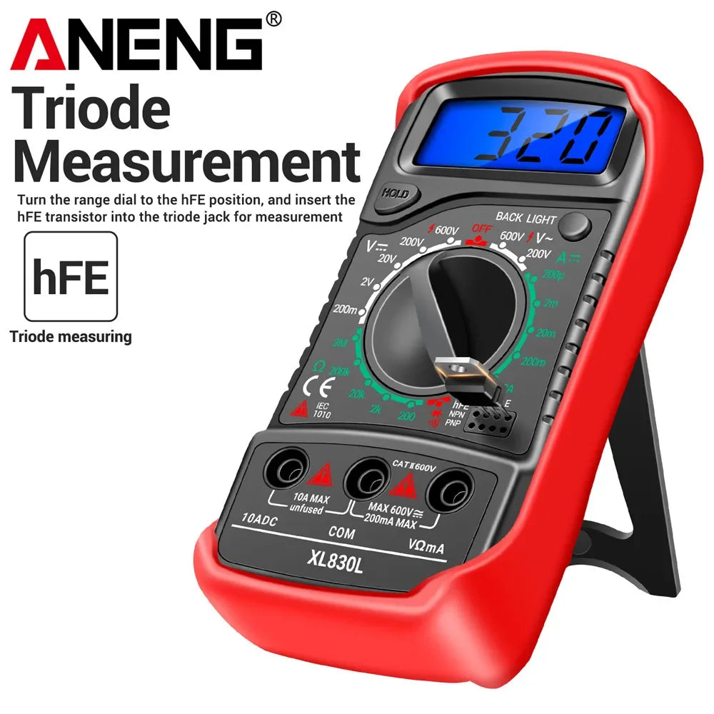 ANENG XL830L Multimeter Voltage Meter 1999 Counts Ammeter Ohm