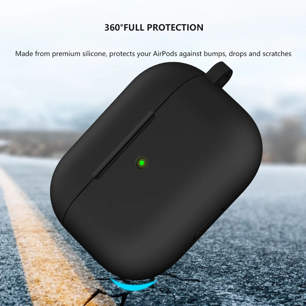 Earphone Protective Case for Airpods pro 1 Case Wireless Bluetooth For AirPod Pro Silicone Cover headphone Accessories With Hook Zpaxo