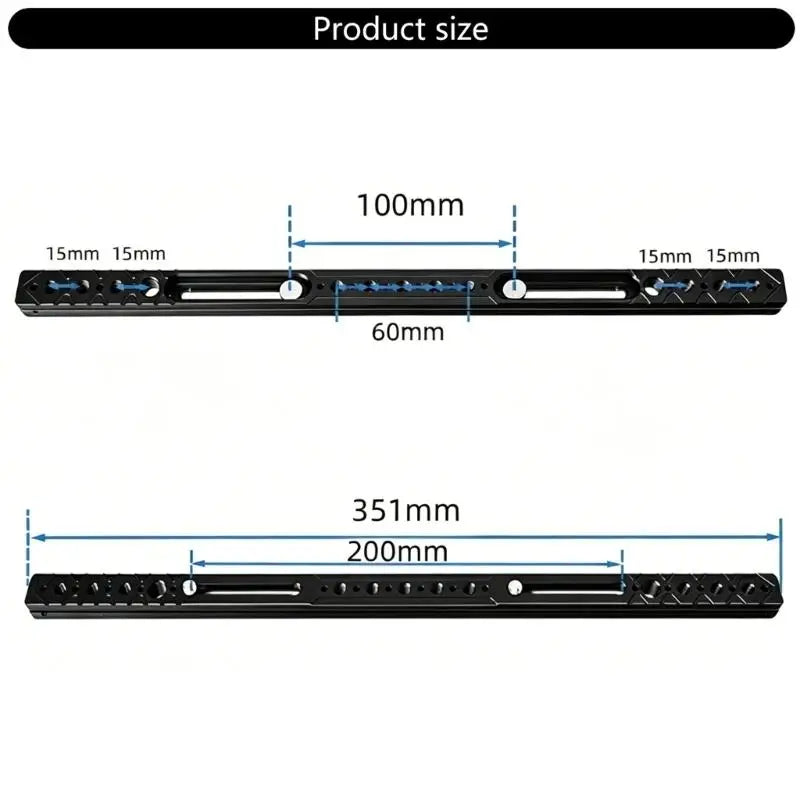 652F Sliding Bracket In Aluminum Alloy 1/4" 3/8" Thread Hole Knobs For Secure Camera Rig And Stable Videos Zpaxo