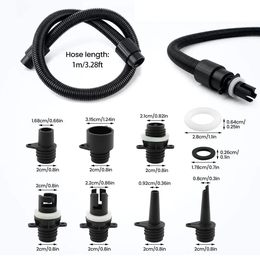 NEW 1set Paddle Board Pump Adapter Set 7 Nozzles SUP Air Pump Hose Extension Universal Inflatable Valve Connector for Boat Kayak Zpaxo