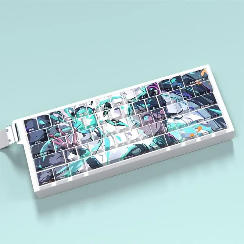 652F Ergonomic Keycap Set PBT 74 Side Engraved Keycaps for 61 67 68 Mechanical Keyboards Skin Gaming Accessories Zpaxo