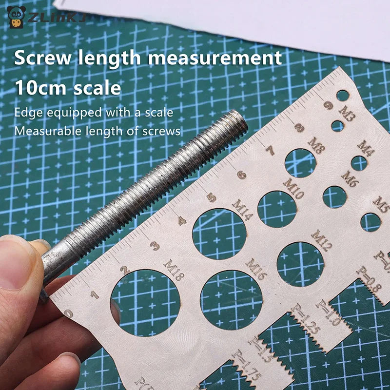 ▶1/2/5Pcs Stainless Steel Thread Checker Screw Measurement Ruler Gauge Tool for Measuring Screw Pitch Bit Bolt Nut Zpaxo