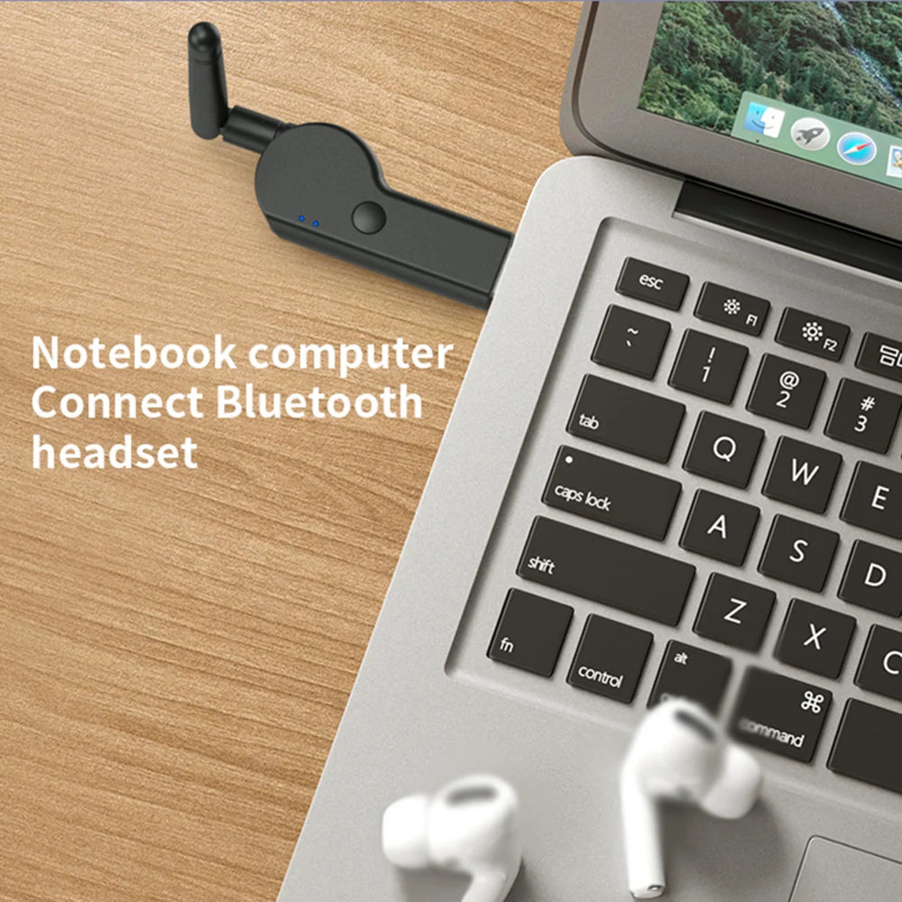 5.2 Bluetooth-Compatible USB Transmitter with External Antenna Computer Audio Transmitter 3.5mm Bluetooth-Compatible Transmitter Zpaxo