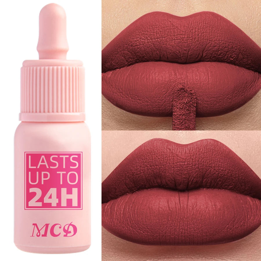 19 Colors Non-stick Cup Velvet Satin Gloss Lip Glaze Liquid Matte