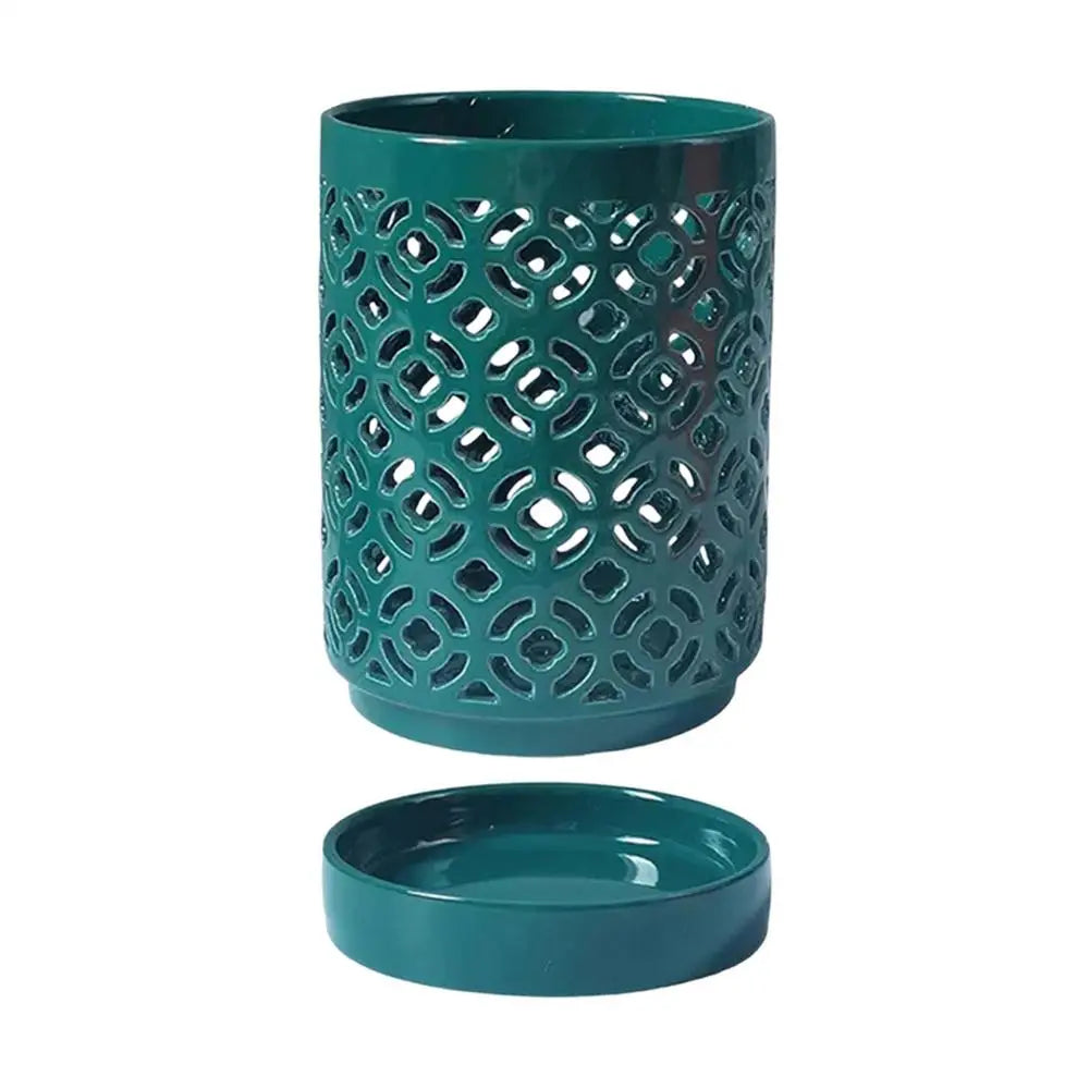 Ceramic Planter Multi-hole Design Container Vase Removable Tray Pots Zpaxo China Mainland Green