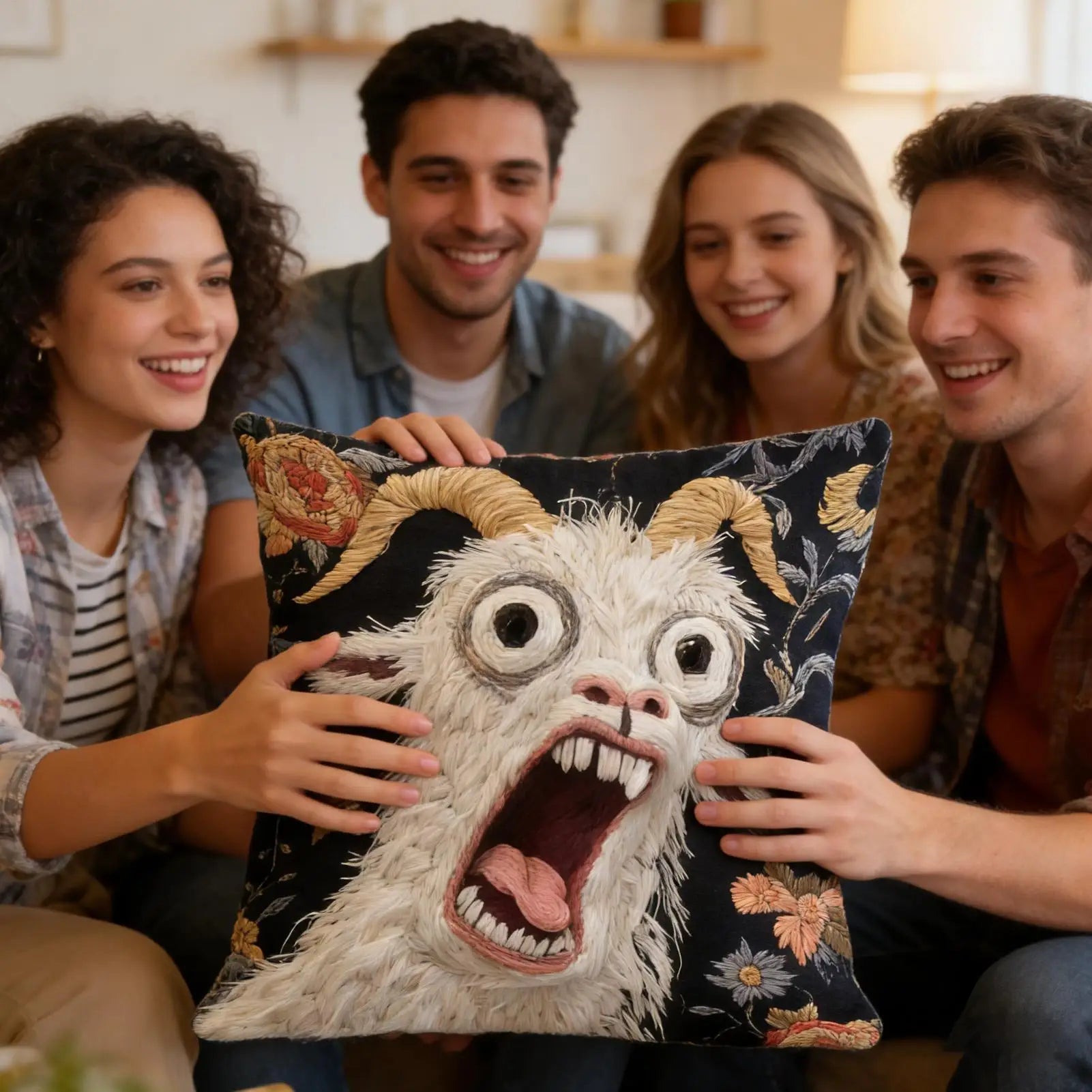 Screaming Goat Pillow Cover Soft Protector Decorative Throw Case
