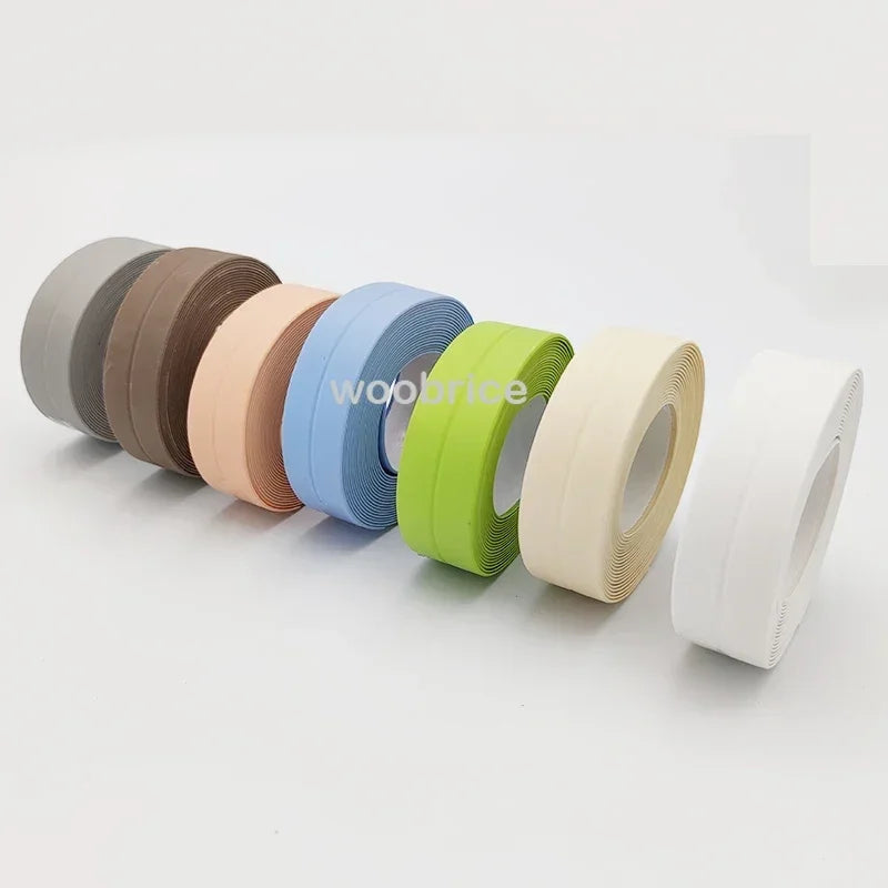 Shower Bath Sealing Tape Strips PVC Self Adhesive Waterproof Wall Sticker for Bathroom Kitchen Seal Caulk Strip Sink Mold Proof Zpaxo