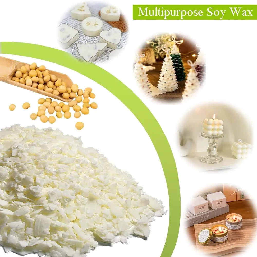 Natural Soy Wax Flakes 200g – Premium Candle Making Wax Candle Making Wax Zpaxo