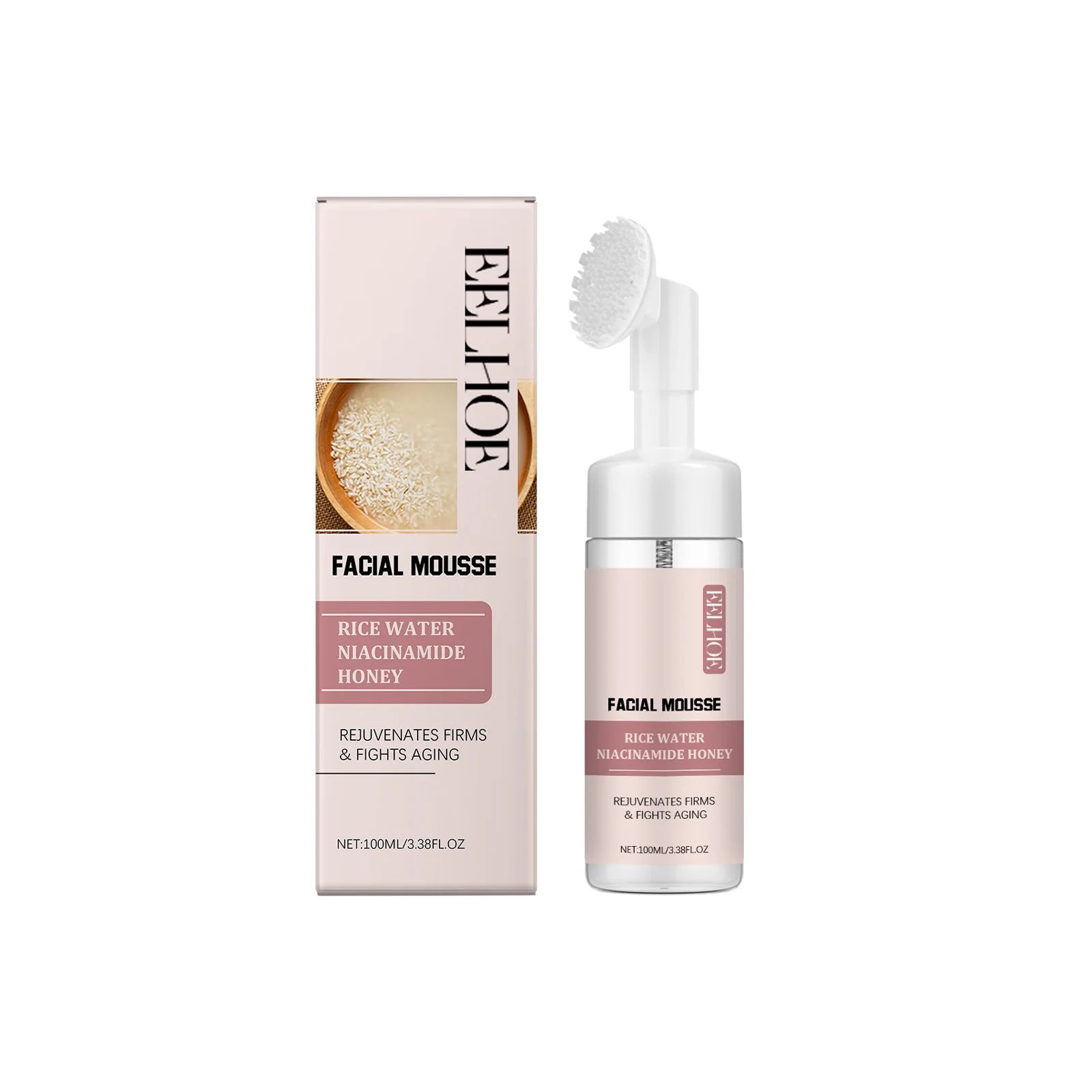 EELHOE Rice Water Cleansing Mousse – Oil Control Face Wash Foaming Face Wash Zpaxo 100ml Boxed