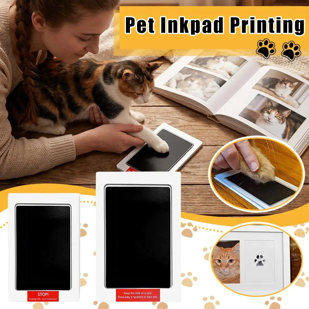 2026 New Non-dirty Claws Pet Paw Print Ink Pad Kit Gentle Safe DIY Footprint Keepsake for Cats Dogs Small Pets Zpaxo
