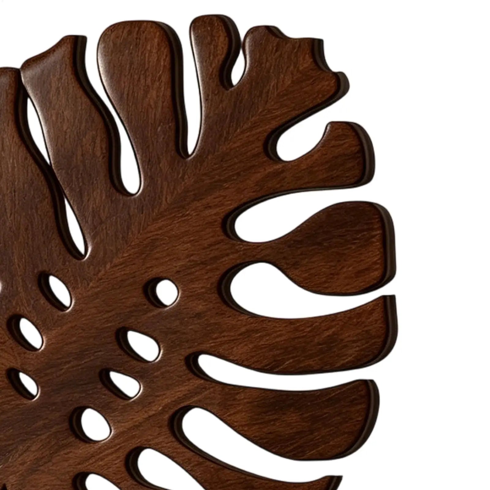 3Pcs Wooden Heat Resistant Trivet Set Monstera leaves Design Kitchen Countertop Protector Desk Decor Table Coasters Cup Holder Zpaxo