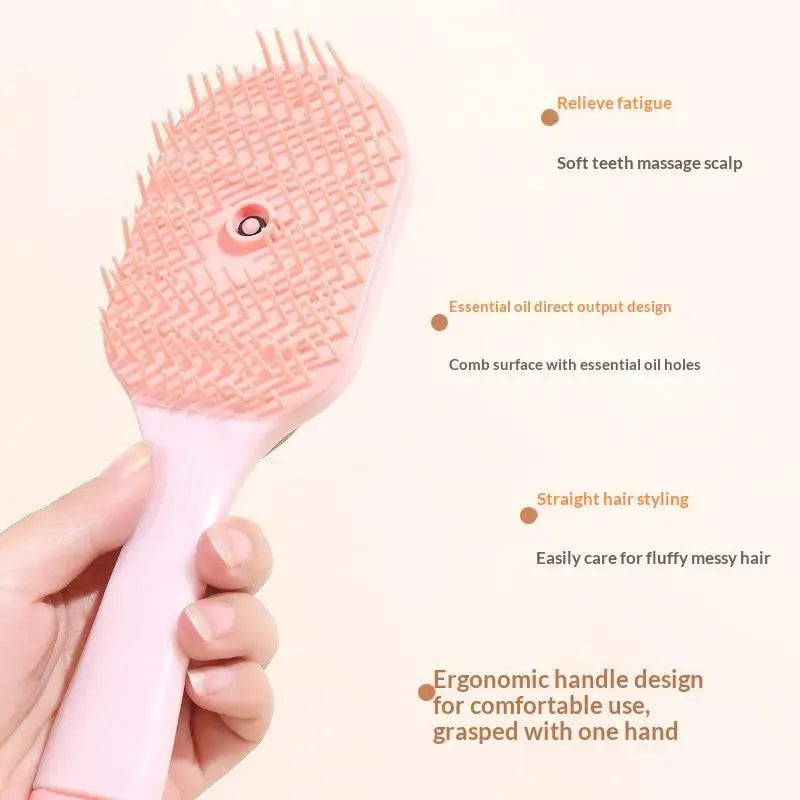 3-in-1 Scalp Massage Brush – Oil Applicator & Detangler