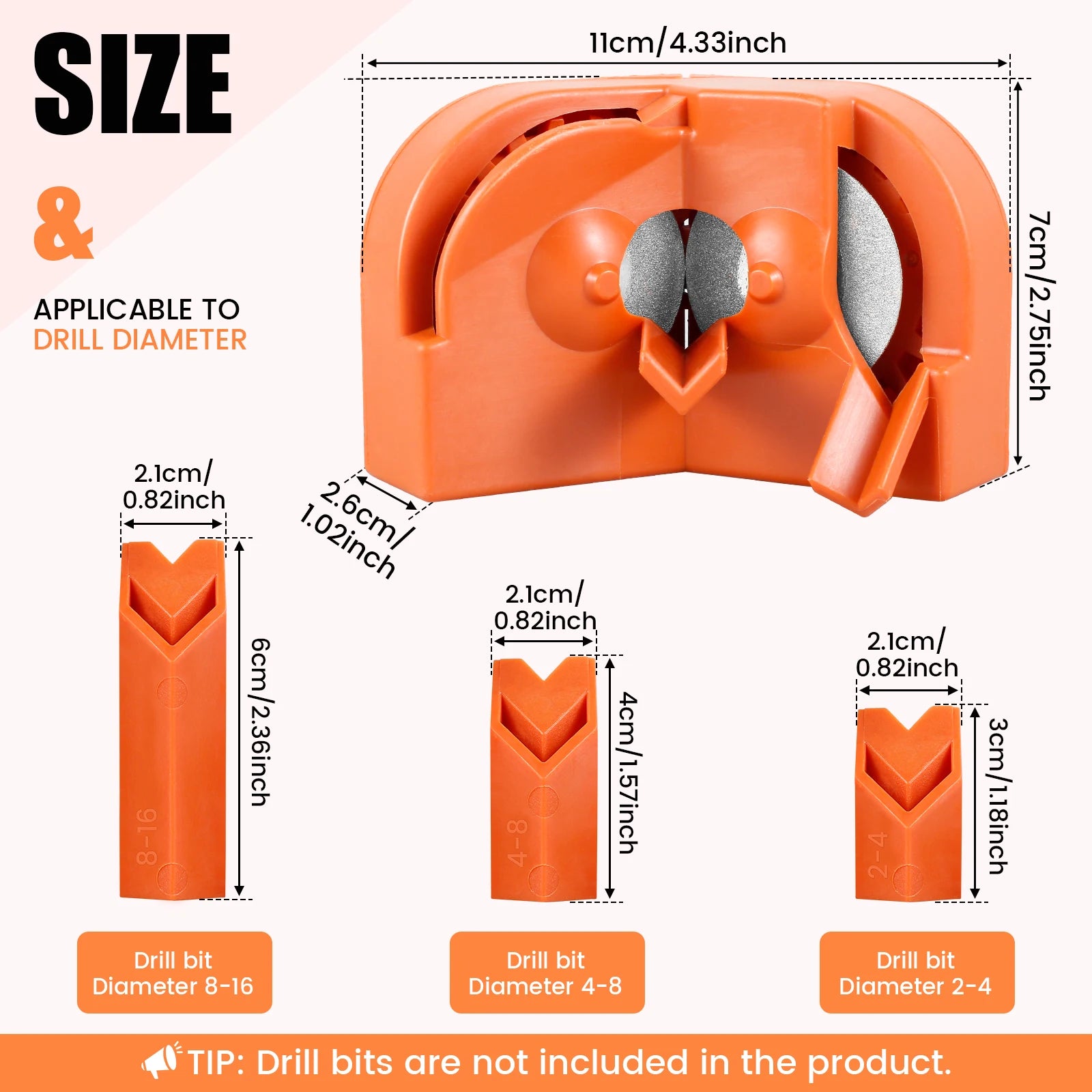 Drill Bit Sharpener Universal Grinding Wear Resistant Diamond Grinding Blade Sharpening Tool Impact Drill Milling Cutter Grinder Zpaxo