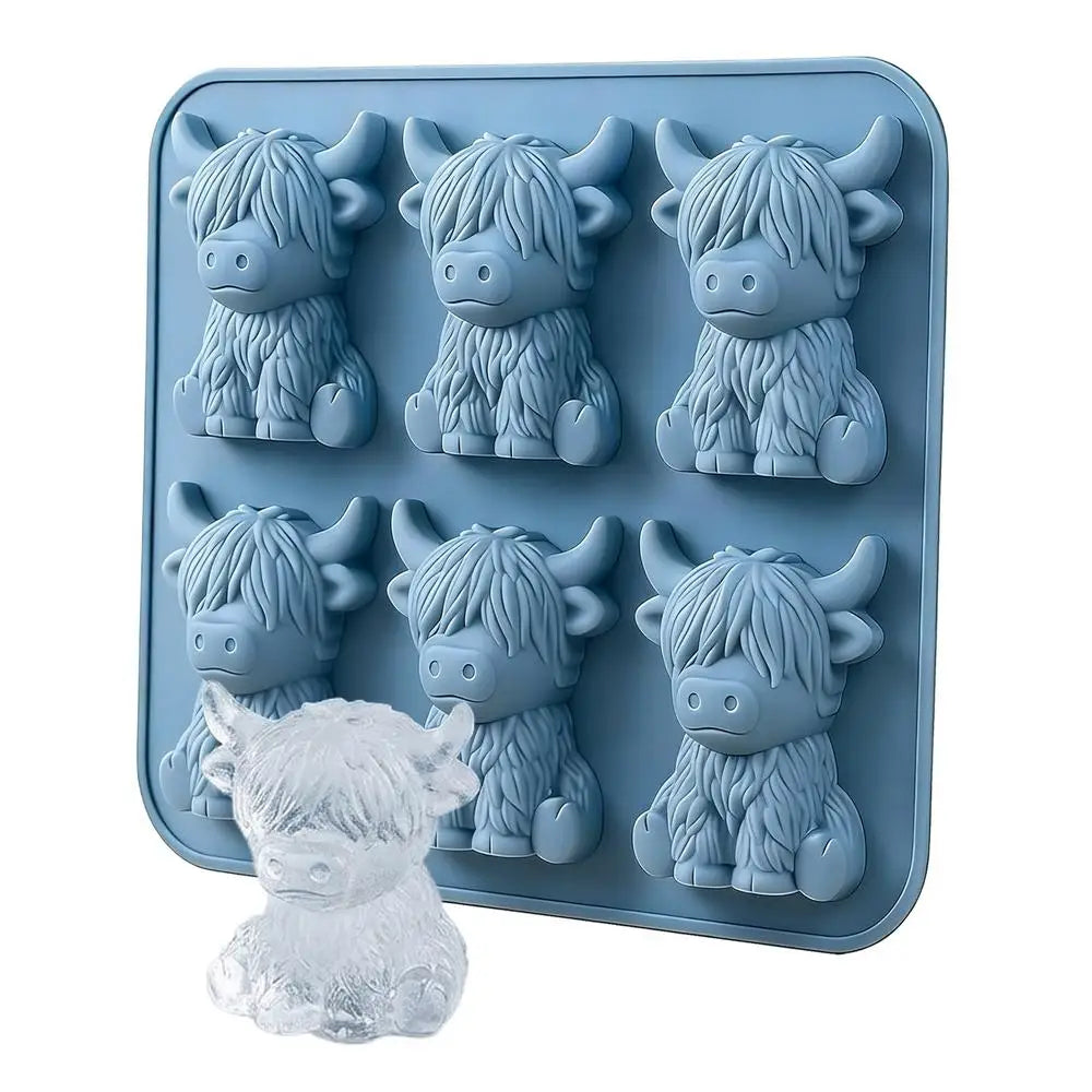 Ice Molds 6 Cavity Cow Shaped Flexible Chilling Cube Making Tool Zpaxo China Mainland B