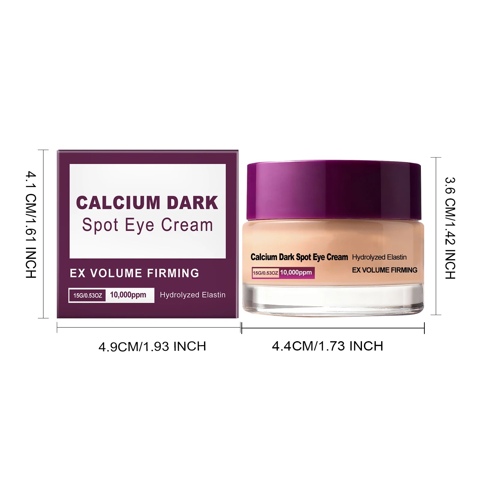 Hoygi Calcium Eye Cream – Dark Spots, Wrinkles & Puffiness Anti-Aging Eye Cream Zpaxo 15g Boxed