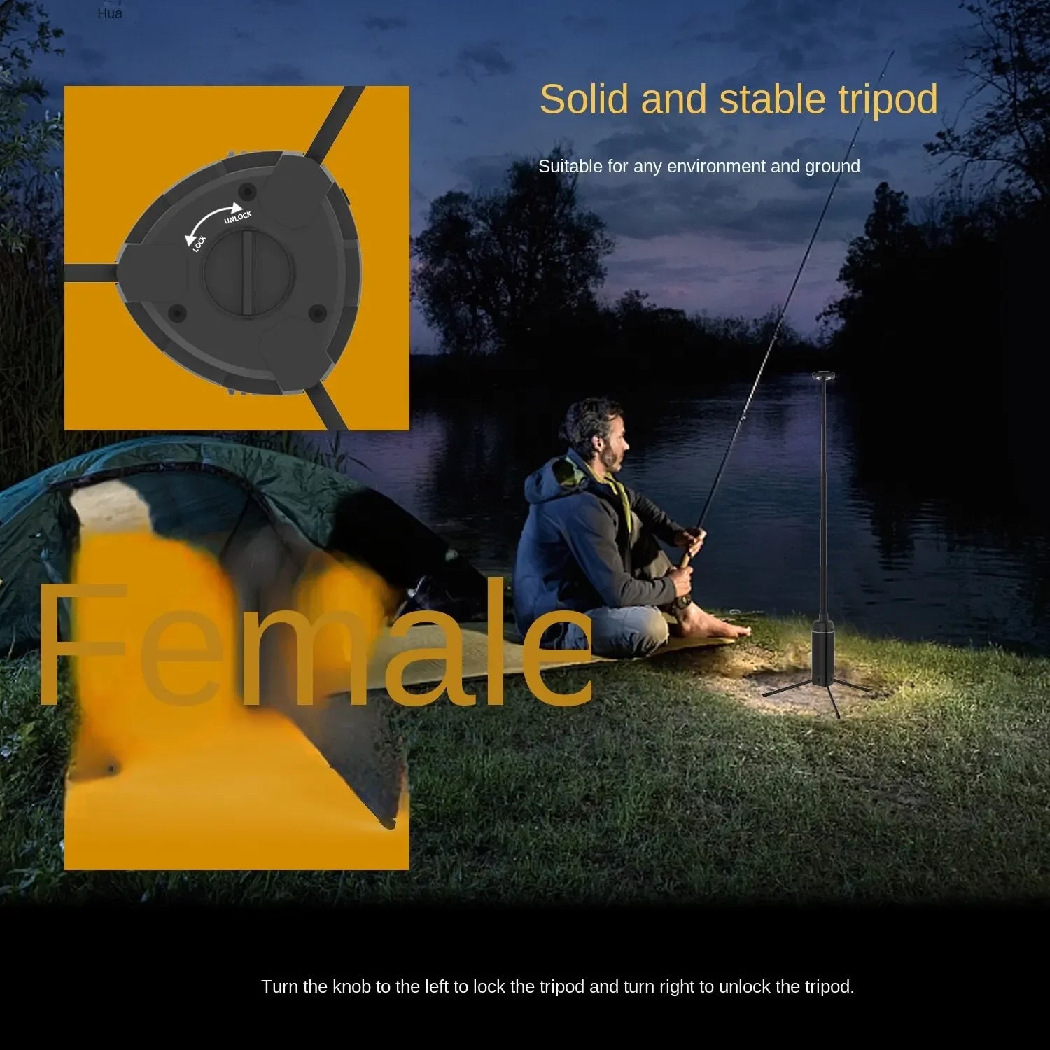 ESMARTER Telescopic LED Camping Lantern | Rechargeable Work Light