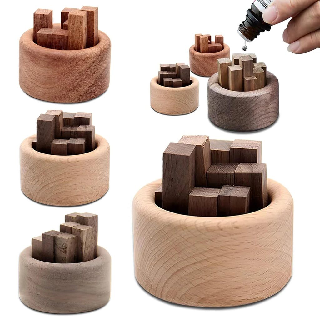 Wooden Essential Oil Car & Home Diffuser – Aromatherapy Décor