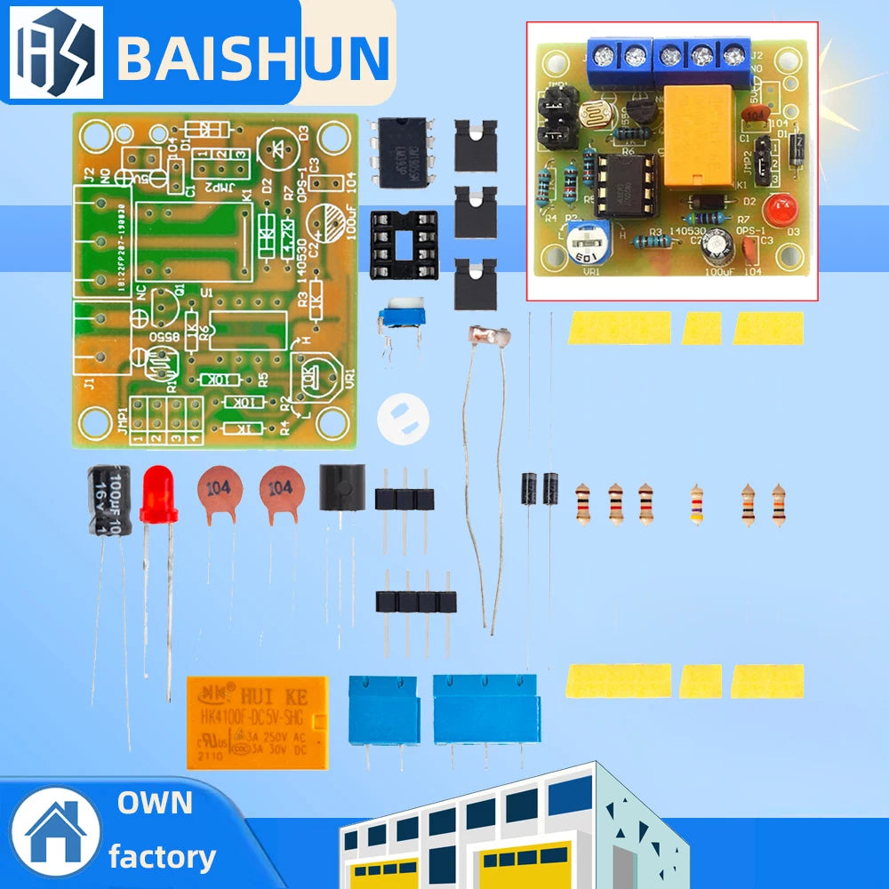 LM393 Light Controlled Switch DIY Kit, Photosensitive Sensor Module with Trigger Output for Electronic DIY Zpaxo Default Title