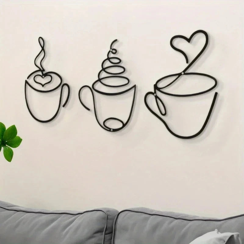 1 3 Creative Coffin Wall Hanging Coffee Shop Decor Interior Iron Art