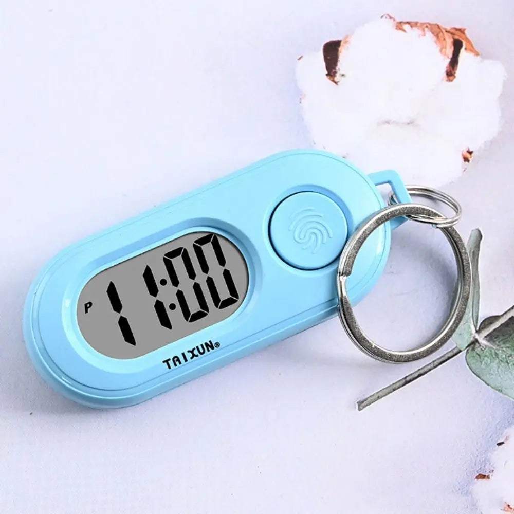 Key Display Digital Electronic Clock Keychain Oval Watch Table Time Zpaxo