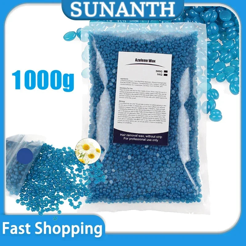 1000g/500g/400g Wax Bean For Hair Removal Fast Painless Body Bikini Leg Arm Hair Remove Hard Wax Beans For Wax Heater Machin Zpaxo