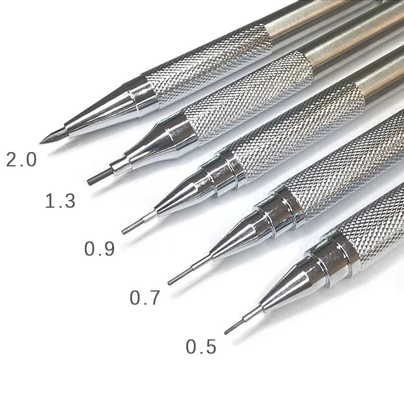 0 3 5 7 9 1 Metal Mechanical Pencil 2B HB Lead Art Sketch Drawing