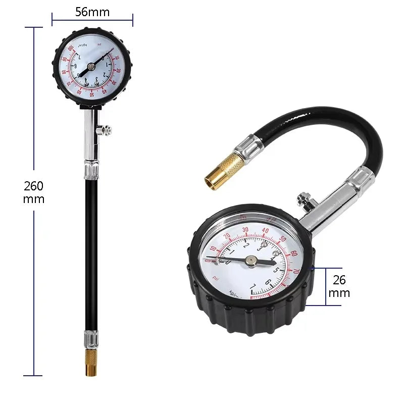 100 PSI Dial Tire Pressure Gauge – Car, Truck & Motorcycle