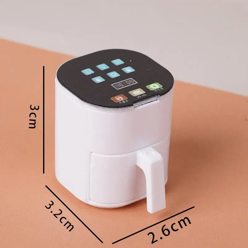 ▶1/12 Dollhouse Simulation Miniature Kitchen Appliances Model Dollhouse Air Fryer Beverage Machine Oven Rice Cooker Ornaments Zpaxo A4