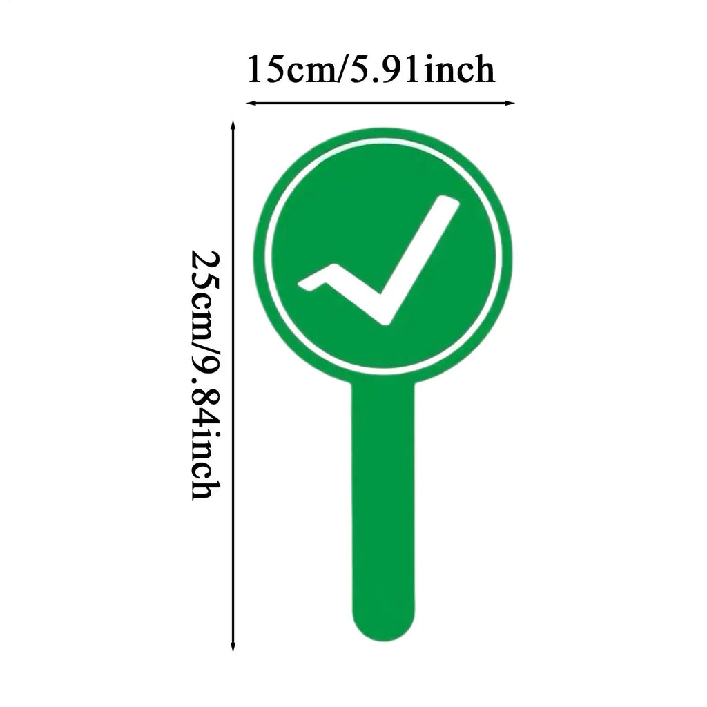 Voting Paddles Double-sided Red Green Response Signs True False