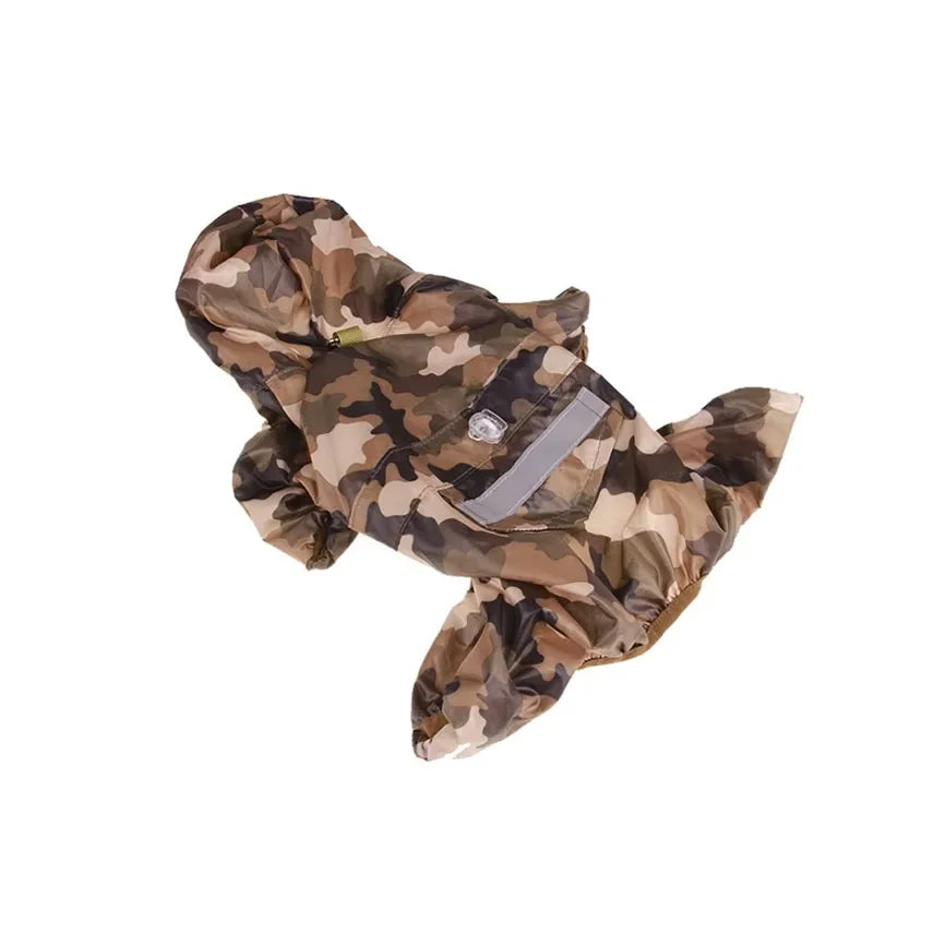 Dog Rain Coat Clothes Puppy Casual Cat Raincoat Waterproof Jacket Zpaxo Camouflage XS（old）