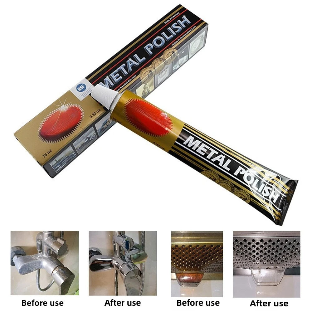 50ml/ 75ml Cream Knife Machine Polishing Wax Mirror Metal Stainless Steel Watch Polishing Paste Metal Polish Rust Remover Zpaxo