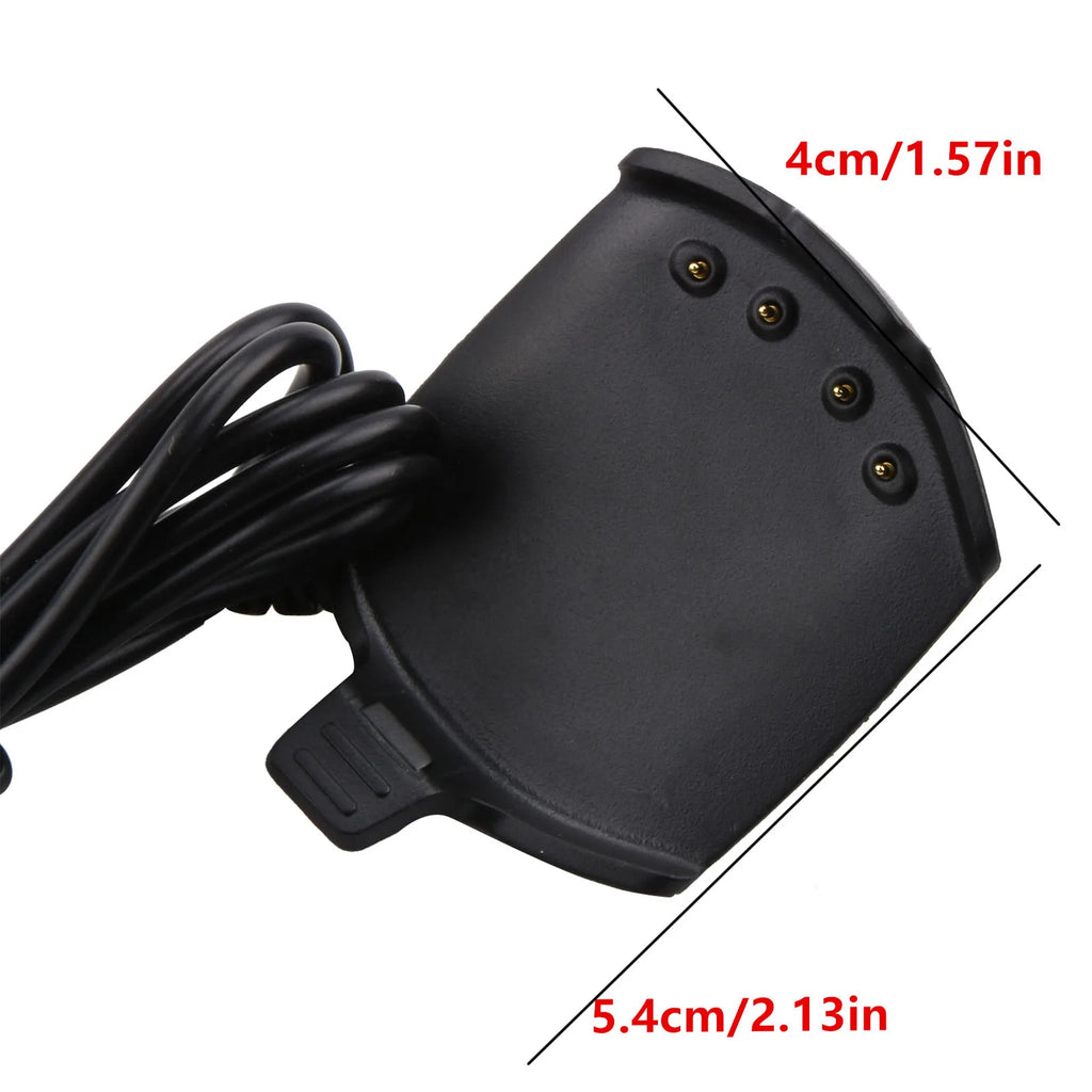 USB Cable Charger Garmin Approach S2 S4 GPS Watch Black Solid Plastic
