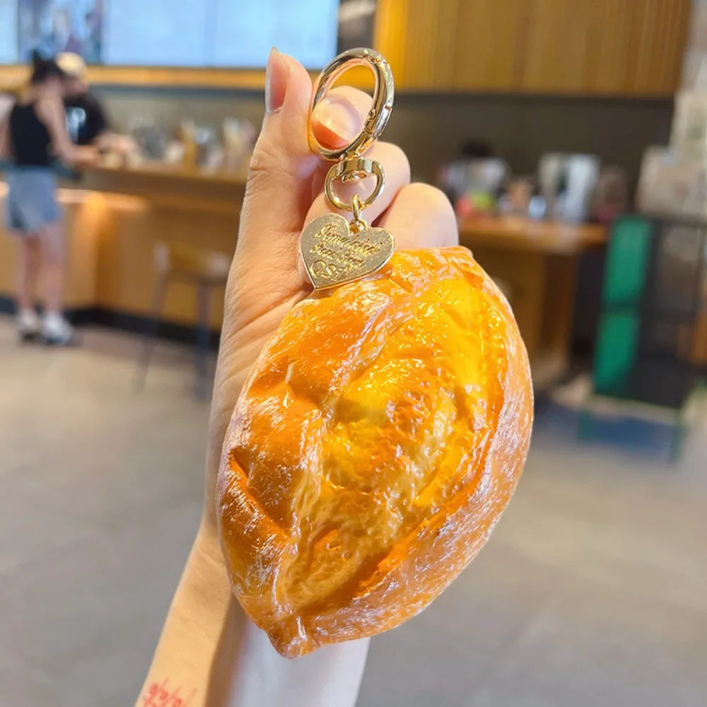 Realistic Bread Squishy Keychain Slow-rebound Mini-size Simulation Zpaxo Style D