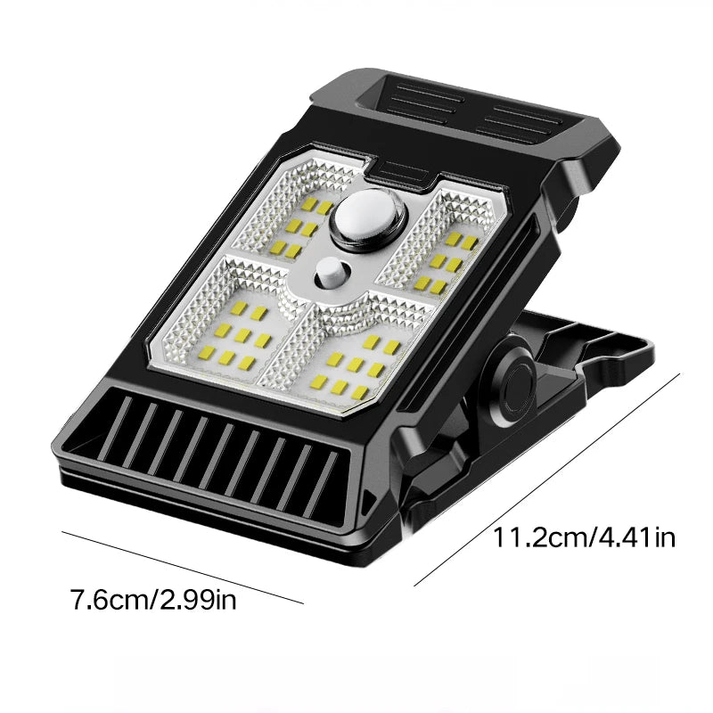 Solar Motion Sensor Clip Light – IP65 Outdoor LED Garden Lamp