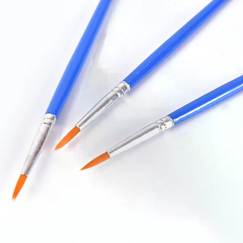 Nylon Hair Artist Paint Brush Acrylic Watercolor Round Fine Hand Zpaxo
