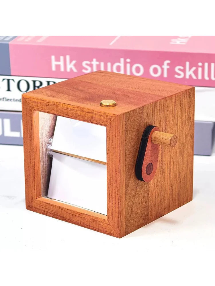 Custom Photo Flip Book Frame Photo Animation Box Hand-cranked Photo Album Wooden Rotating Memory Box with Light Gift Zpaxo Orange-8 photograph