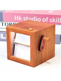 Custom Photo Flip Book Frame Photo Animation Box Hand-cranked Photo Album Wooden Rotating Memory Box with Light Gift Zpaxo Orange-8 photograph