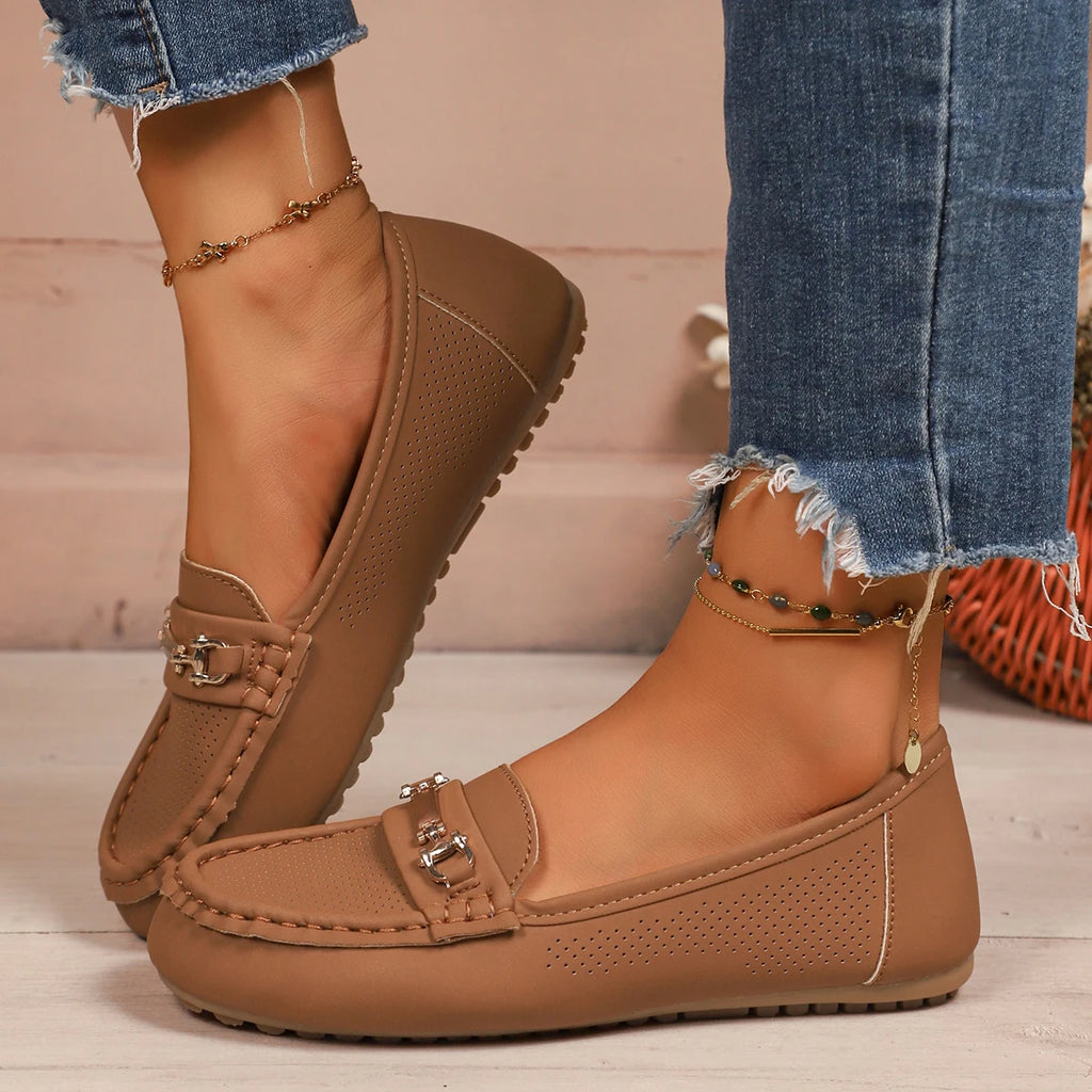 Spring Autumn Women Sneakers Casual Slip on Mary Jane Shoes Comfortable Sneakers Women Round Toe Solid Soft Sole Flat Loafers Zpaxo