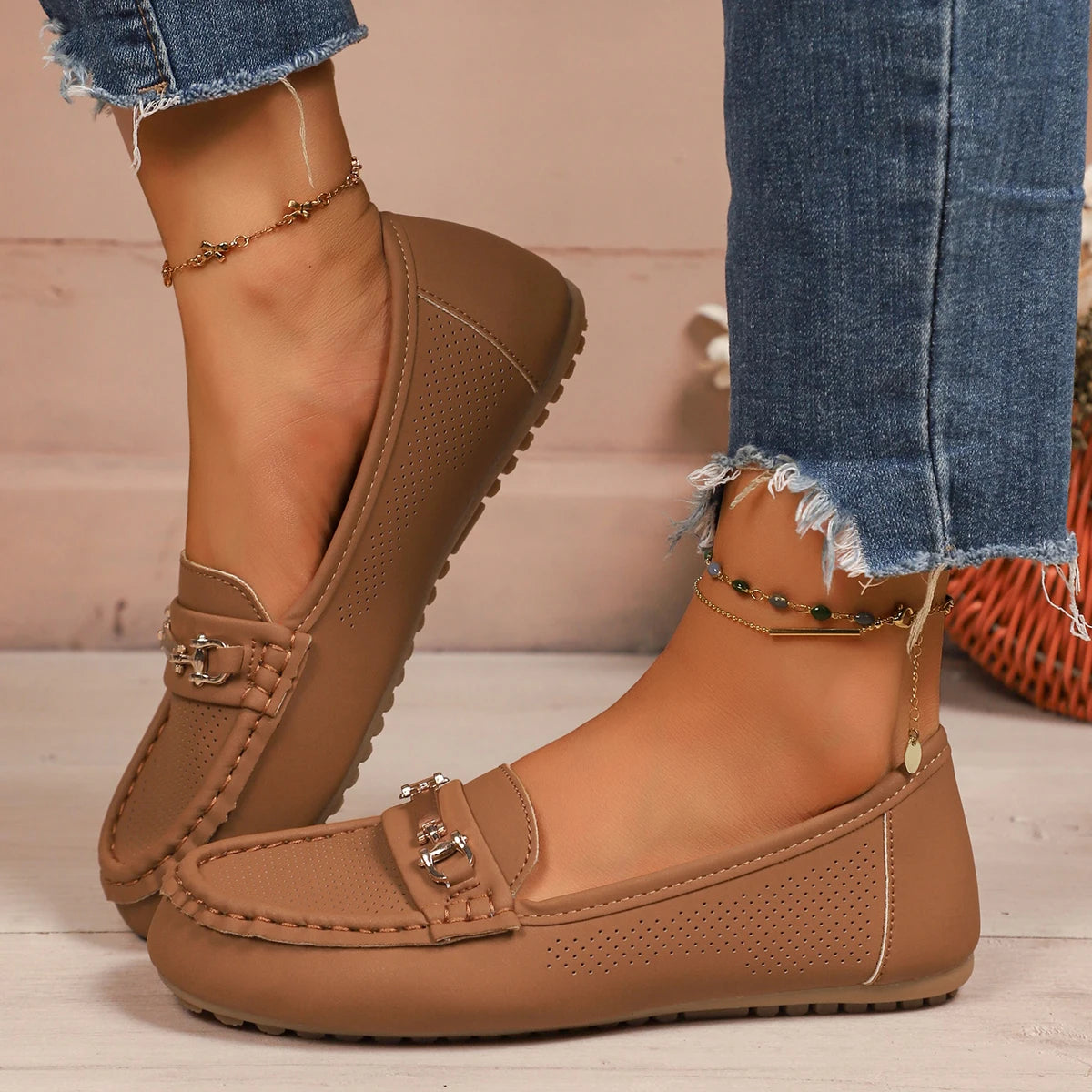 Spring Autumn Women Sneakers Casual Slip on Mary Jane Shoes Comfortable Sneakers Women Round Toe Solid Soft Sole Flat Loafers Zpaxo