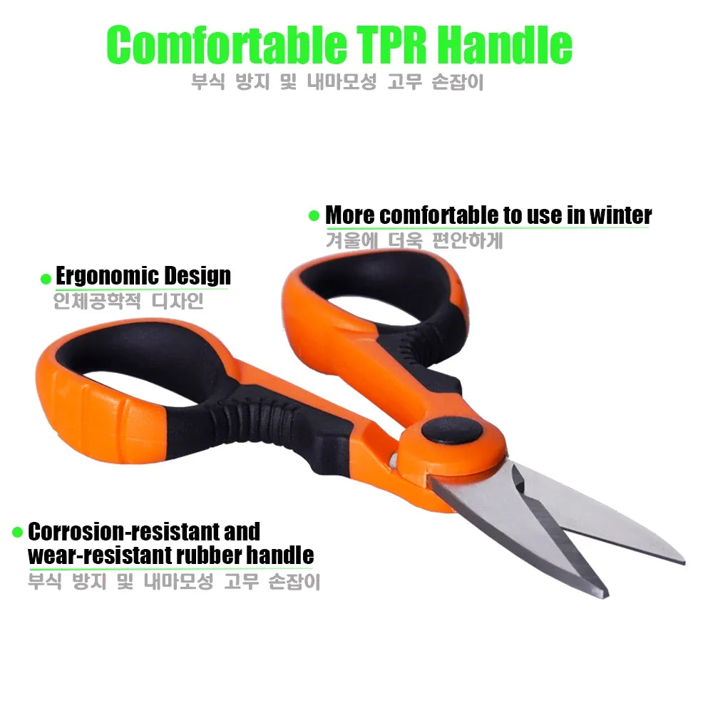 Fishing Scissor Accessories Electrician Portable Scissors Plier Cut