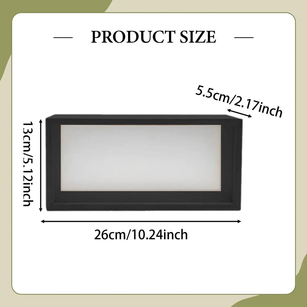 Shadow Box Picture Frame Deep Wood Shadow Box Display Case Dried Flower Display Box for Keepsake Ticket Art Flowers Award Zpaxo