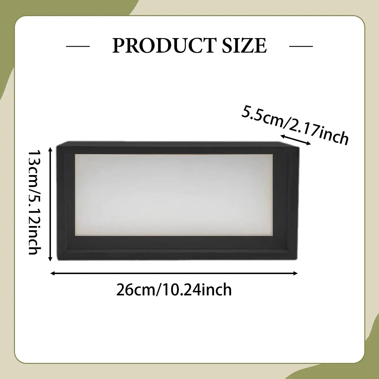 Shadow Box Picture Frame Deep Wood Shadow Box Display Case Dried Flower Display Box for Keepsake Ticket Art Flowers Award Zpaxo