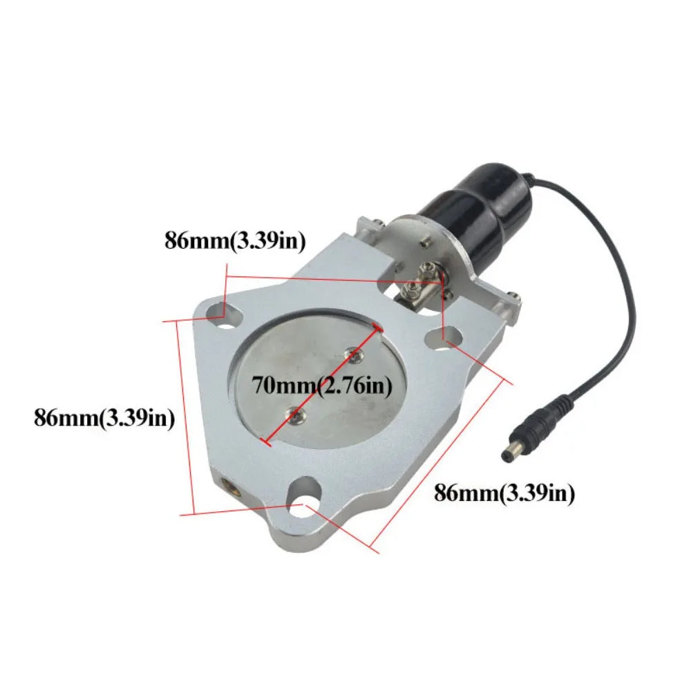2 5 3 Electric Exhaust Cutout Double Valve Remote Control Stainless Zpaxo 3.0inch