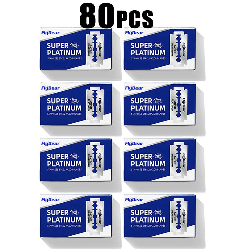 Double-Sided Stainless Steel Razor Blades – 10/40/80 Pack