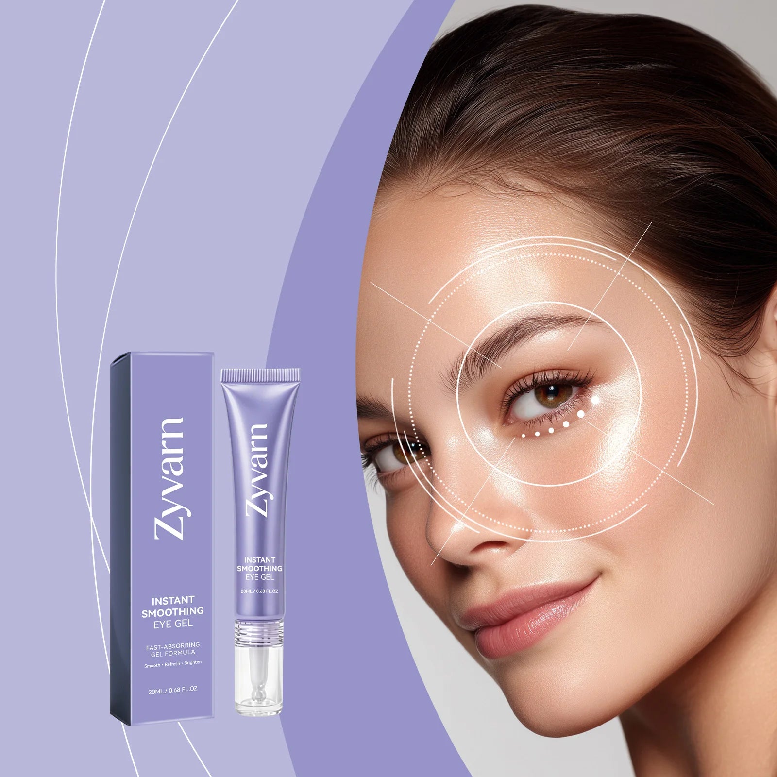 ZYVARN Instant Lift Eye Gel – Anti-Puffiness & Dark Circles Eye Treatment Gel Zpaxo