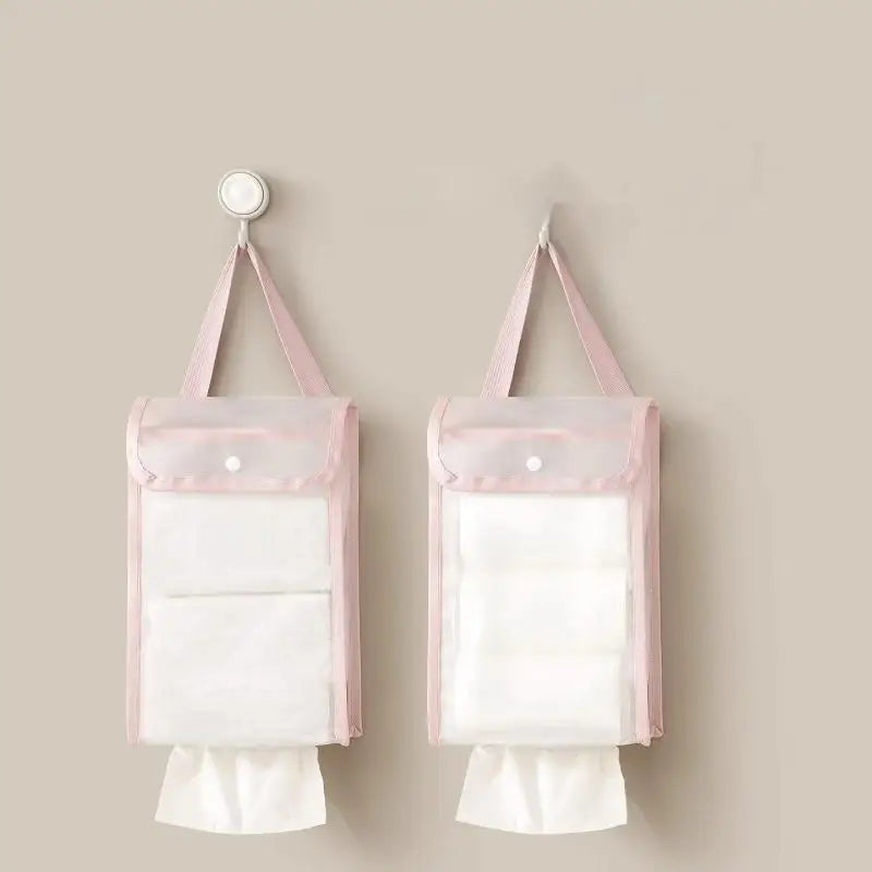 Wall Mounted Tissue Holder – Waterproof Hanging Storage Pouch