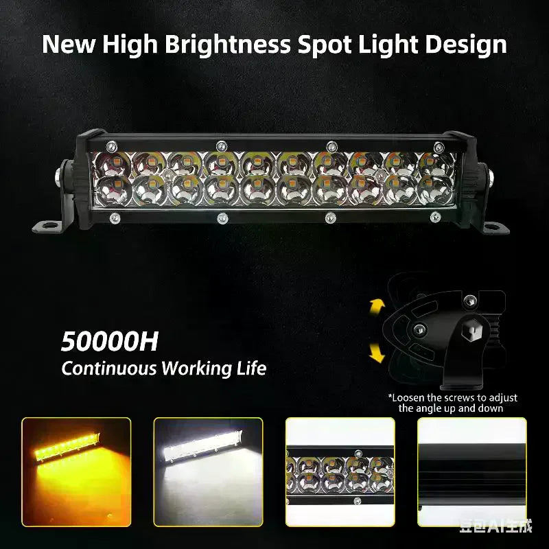 8.5" Slim LED Light Bar 60W 6000lm – IP67 Off-Road Work Light