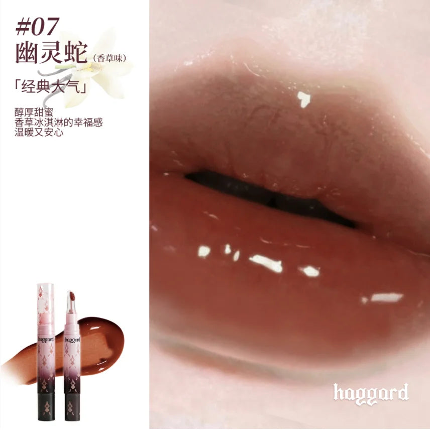 haggard Glossy Lip Serum Emo Monster Series Nourishing Lip Glaze 3.5g Water Mirror Gloss Moisturizing Lipstick Makeup Cosmetics Zpaxo 07